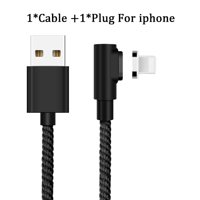 Black for iphone Vanniso 3A Магнитный Micro USB кабель для быстрой зарядки usb type C кабель для samsung S9 s8 huawei p20 Xiaomi mi8 mi9 type-C шнур провода - Цвет: Black for iphone