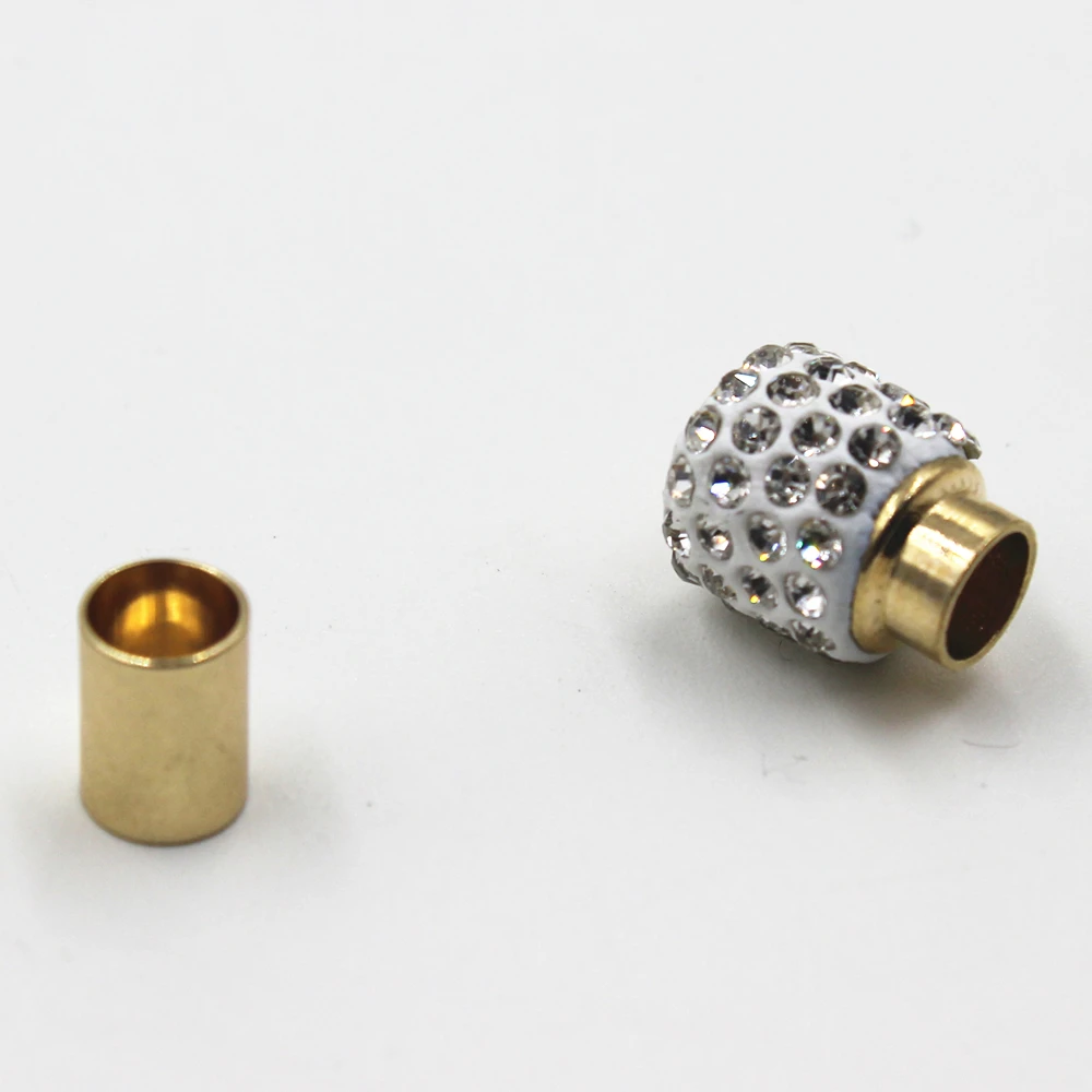 Золото с бриллиантами Шамбала магнитные застежки кожаные cord Jewelry Findings примерки