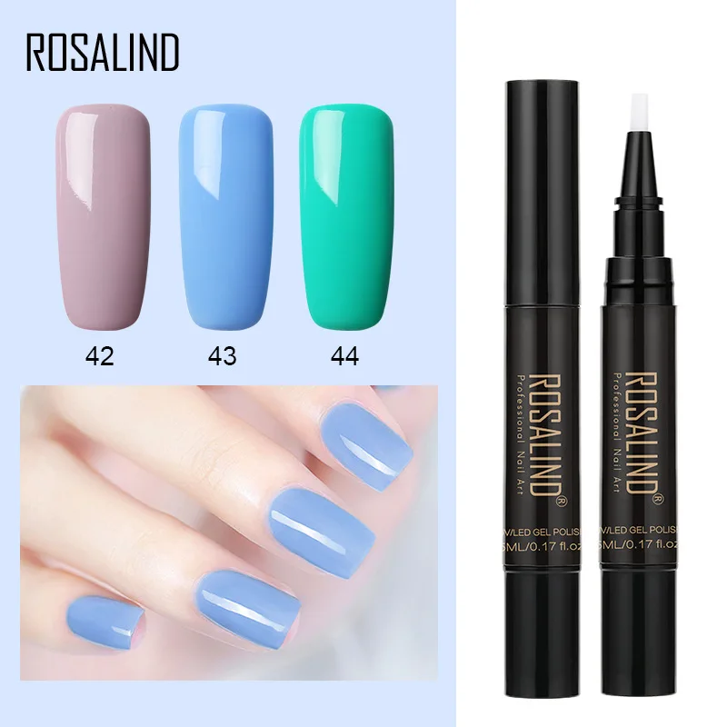 ROSALIND 5 мл кисть для гель-лака ногтей 58 полуперманентный УФ отмачиваемый Топ Белый