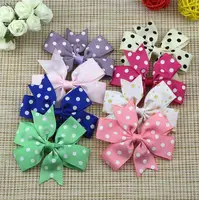 120pcs DHL Free shipping  Boutique Grosgrain Ribbon Pinwheel Hair Bows Alligator Clips For  Toddlers Teens Gifts
