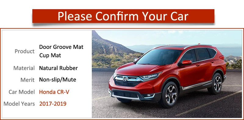 Противоскользящий резиновый слот для ворот коврик чашки Honda CRV 2017 2018 2019 Φ CR V 5th Gen