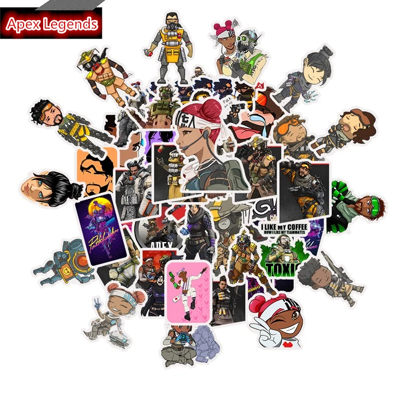 Новинка 50 шт. Горячая игра Apex Legends наклейка s багаж ноутбук Гитара DIY Фотоальбомы холодильник доска для серфинга скейтборд велосипед наклейка подарок