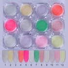 1 коробка сахарный набор блестящих пудр для ногтей яркие цвета сверкающий лак для ногтей пигмент для УФ-гель для дизайна ногтей