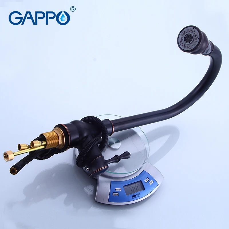 Gappo смесители для кухни черный выдвижной кухонный кран питьевой воды смеситель