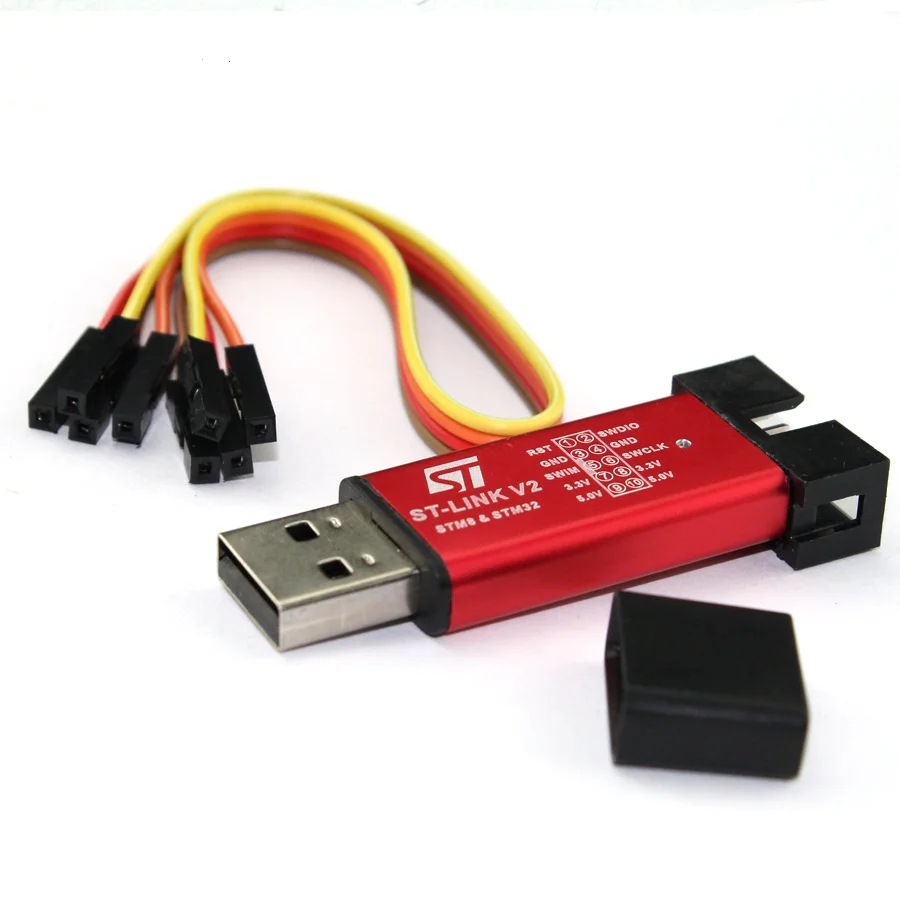 10PCS/LOT ST LINK Stlink ST-Link V2 Mini STM8 STM32 Simulator Download Programmer Programming With Cover A17 Random Colors | Игрушки и