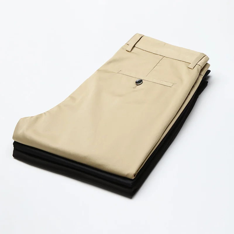 

NIGRITY 2019 Summer New Men's Basic Shorts Smart Casual Fashion Pockets Solid Color Black Blue Khaki Large Size 28-40