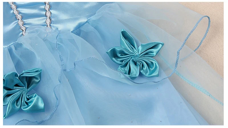 Baby Girls Princess Dress For Girls Kids Cinderella Snow White Cosplay Party Dress Halloween Costume Brand kids Dress 2-7Y