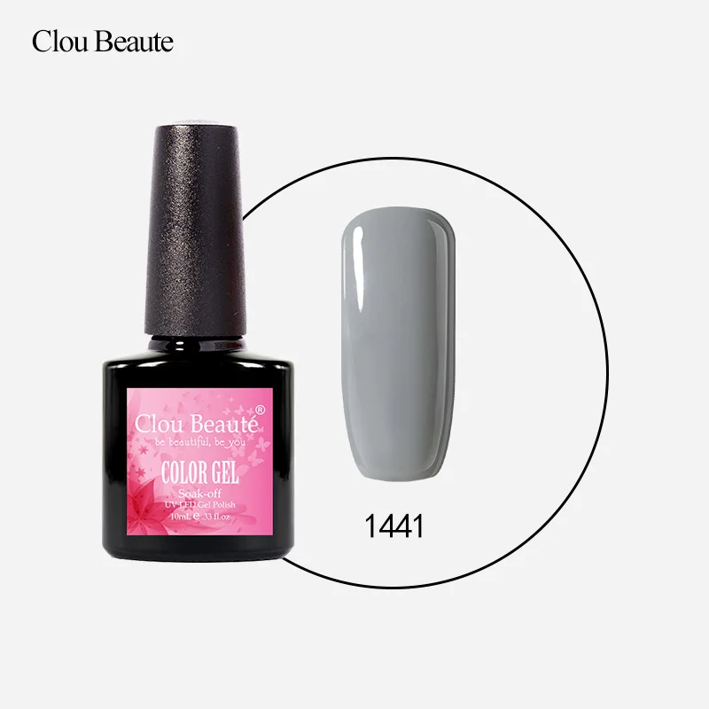 Clou Beaute, 10 мл, замачиваемый Гель-лак для ногтей, горячая Распродажа, телесные цвета, зеленый, розовый, красный лак для ногтей, Гель-лак для ногтей, долговечный дизайн ногтей - Цвет: 1441