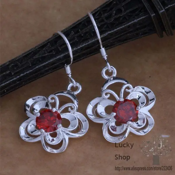 Посеребренные серьги AE015 серебряные модные ювелирные изделия красочная бабочка