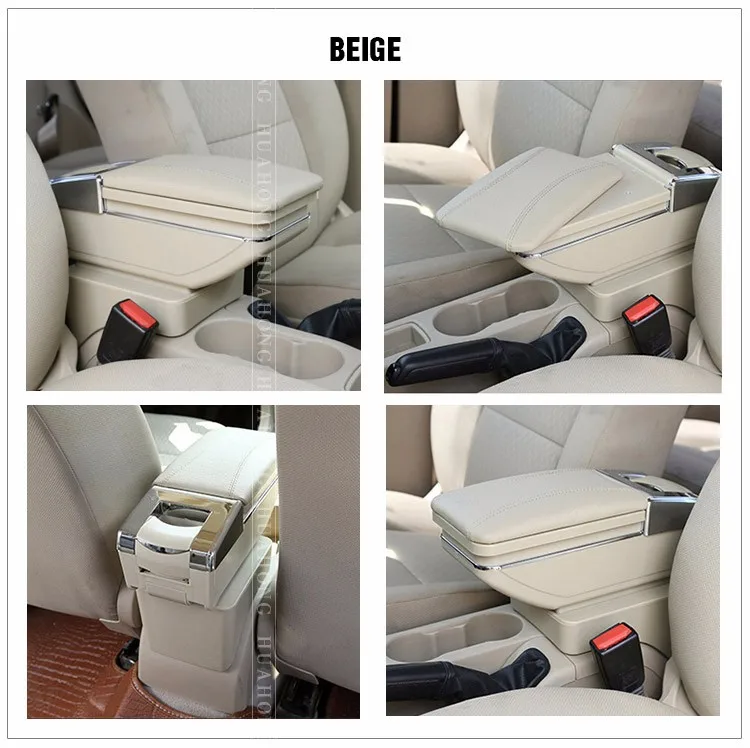 Обновленный 8 Подлокотник центральной консоли для Hyundai Solaris / Verna / Гранд Avega с подстаканником и пепельницей