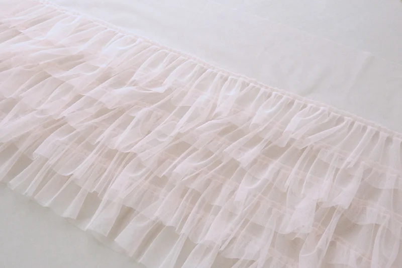 Pink A 3 м 35 см 5-ти слойной розовый плиссированный кружевный ленточки, собранные из тюлевой ткани, ткани ручной работы DIY свадебное платье кружево отделка шитье ремесло - Цвет: Pink A