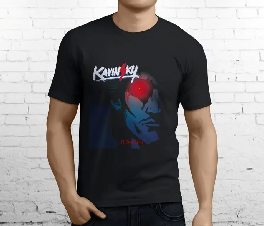 Новая популярная мужская Черная футболка Kavinsky Daft в стиле панк недорогие футболки