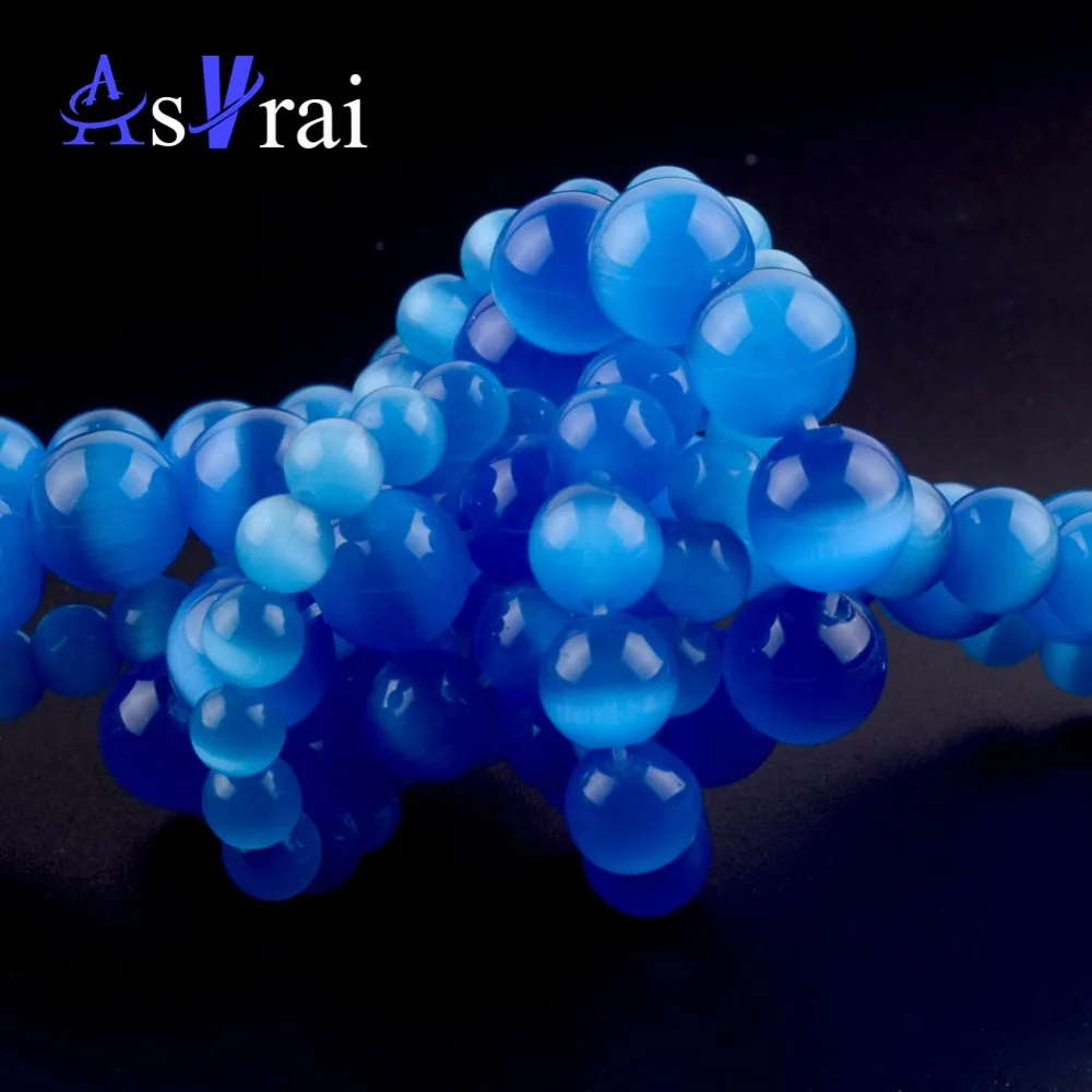 Натуральный голубой кошачий глаз опал камень бусины аксессуары 6 мм-12 мм круглые