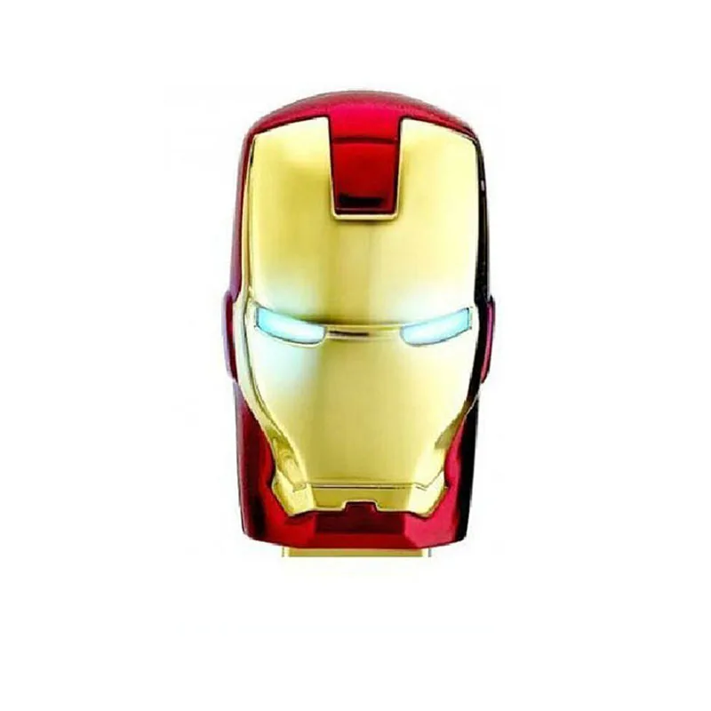 Мстители Железный человек Led Флешка 128 ГБ USB 64 ГБ 32 ГБ 16 ГБ 8 ГБ флеш-накопитель Memoria USB 2,0 флэш-накопитель