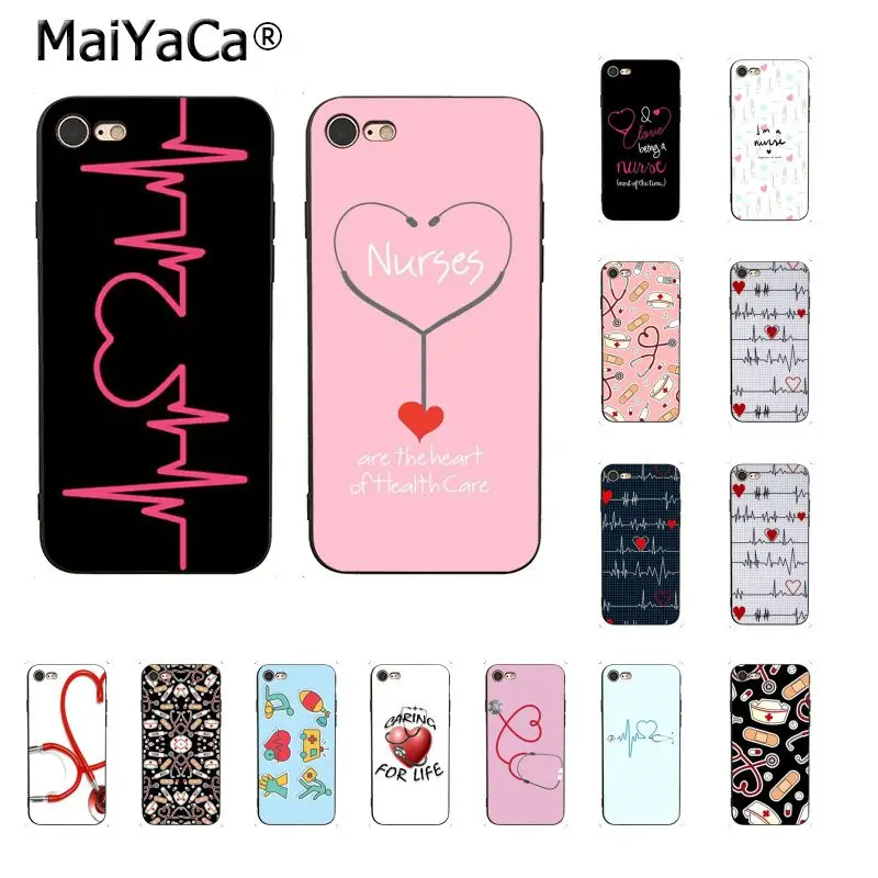 Медсестры &quotмедицина&quot Сердце чехол для телефона iphone 12 11 pro MAX 8 7 6 6S Plus X XS Макс 5 5S
