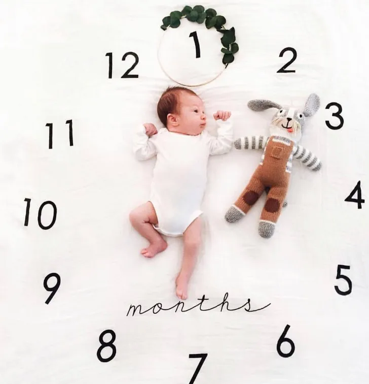 Детские веху Одеяло DIY Фото Подставки для фотографий; Одежда для новорожденных с цветочным рисунком с принтом букв на рост Одеяло s для студийного фона