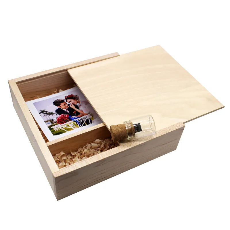 JASTER Горячая USB+ коробка креативный орех и клен дерево+ бутылка USB 2,0 4 ГБ/8 ГБ/16 ГБ/32 ГБ/64 ГБ USB флэш-накопитель бесплатный логотип - Цвет: maple USB BOX