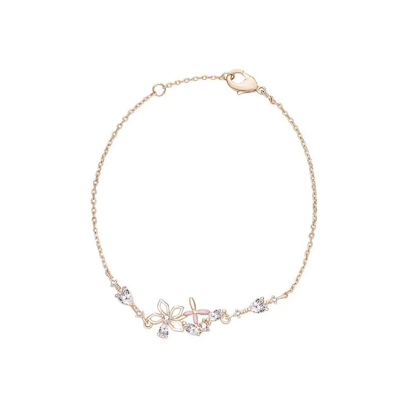 Flower Fairy Series Mori Fresh Butterfly Bracelet Female Japanese and Korean Fine Minute Zircon Handwear | Украшения и аксессуары