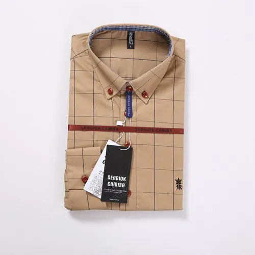 Dudalina Camisa социальной Masculina для мужчин рубашка вышивка логотип с длинным рукавом деловые рубашки в повседневном стиле известный бренд - Цвет: SK-1311YELLOW