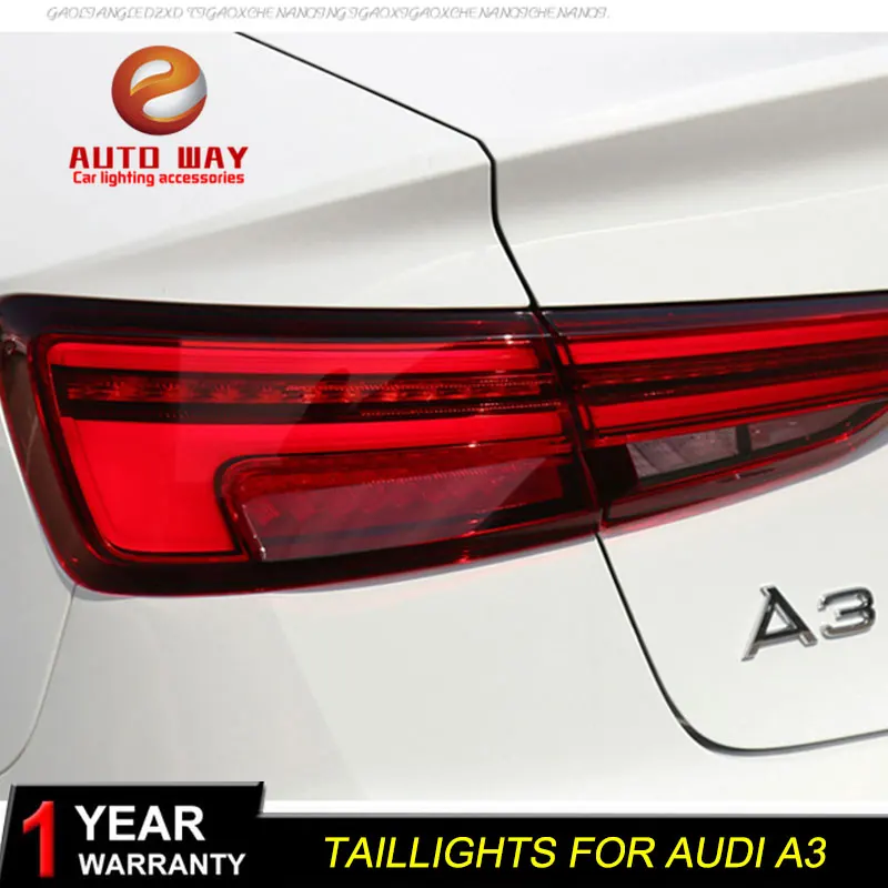 Автомобильный Стильный чехол для задних фонарей для Audi A3 S3 2013- задние фонари светодиодный задний фонарь для автомобиля Audi A3 S3 задний фонарь светодиодный задний фонарь