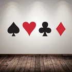 Наклейка для покера, стикер на стену с надписью Spade, Клубное сердце, для игровой комнаты, ночного подвала, казино, дилера по сделкам Bet King