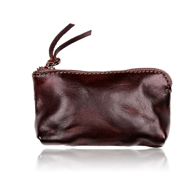 Черный Модный кошелек на молнии из натуральной кожи с отделением для карт мягкая