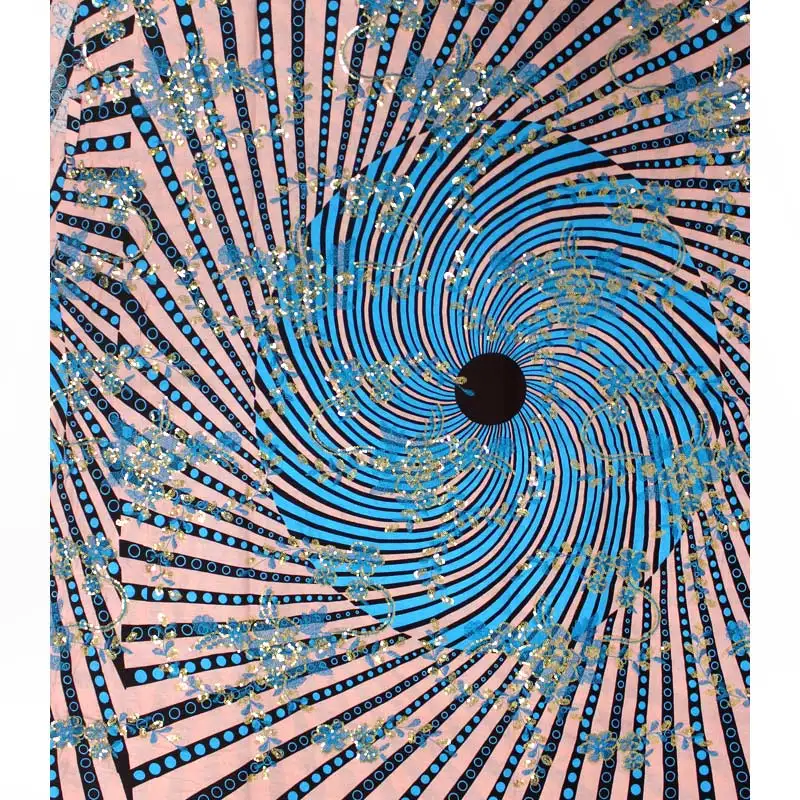 High-end latest style party dress cloth printing African real Ankara wax 3D sequins dubai royal traditional zfqd01 | Дом и сад