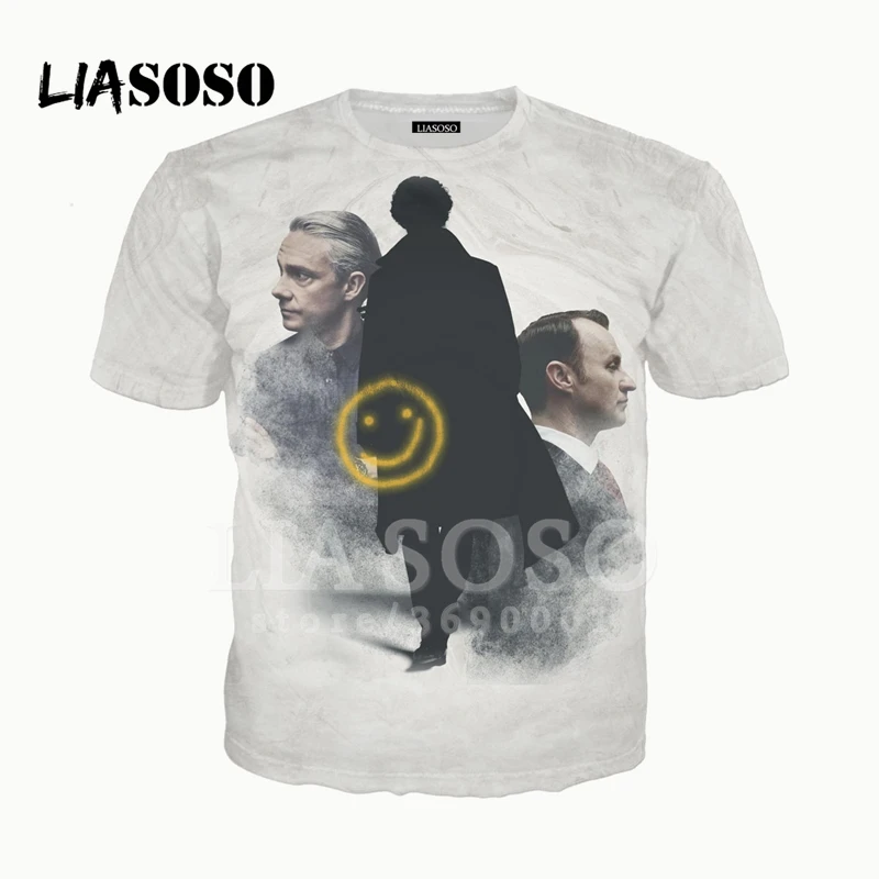 Футболка LIASOSO с 3D принтом для мужчин и женщин футболка из фильма Шерлок Холмс