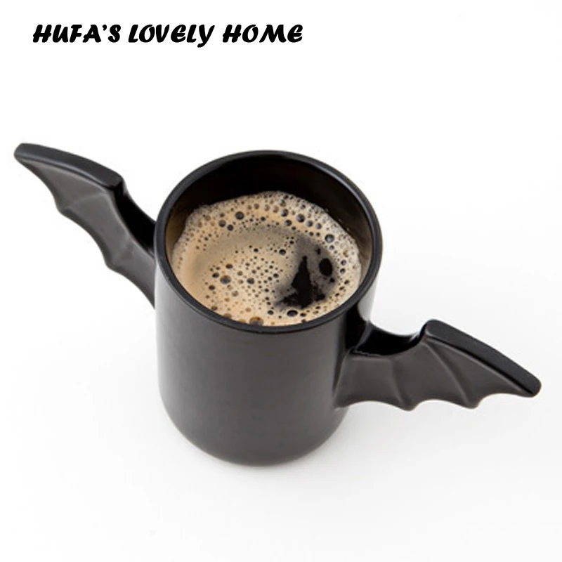 Новая Черная летучая мышь Стиль Керамика Кружка Творческий Кофе молоко Чай