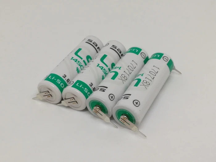 

4pcs/lot New Original SAFT LS14500 3.6V 2600MAH size AA Thionyl Chloride Industrial Lithium Battery PLC batteries With Two Tabs