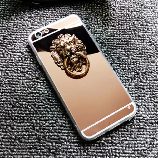 Роскошный зеркальный чехол LaMaDiaa с кольцом покрытием из ТПУ для телефона iphone 12 mini