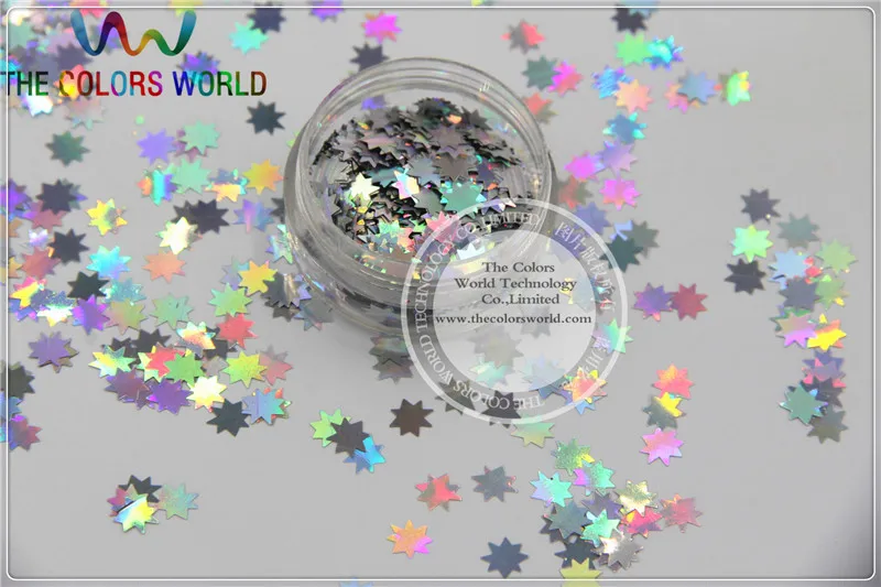 Размер в форме солнца 6 мм Лазерная голографическая Серебряная Фотография для