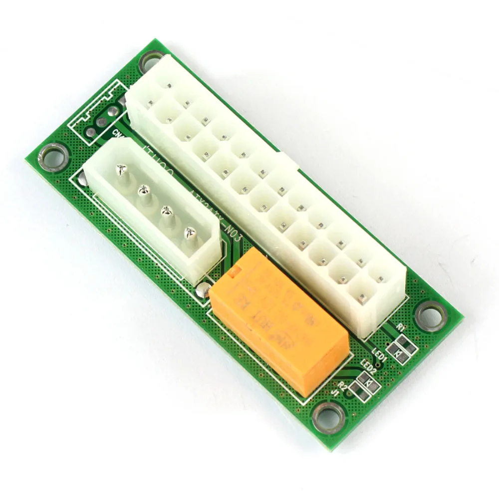 

10pcs ATX 24Pin to Molex 4Pin Dual PSU Power Supply Sync Starter Extender Cable Card For BTC Miner Machine