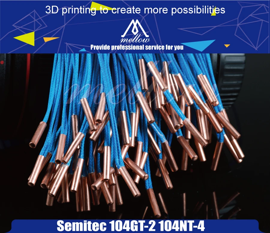 Мягкий высокотемпературный АТС Semitec 104GT-2 104NT-4-R025H42G термисторный картридж 280℃ для E3D V6 нагревательный блок Volcano