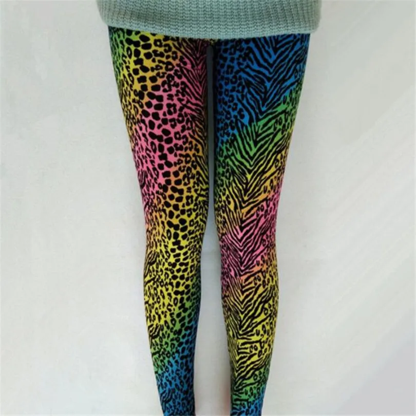 Colorful Leopard YSDNCHI женские сексуальные леопардовые леггинсы, Леггинсы с высокой талией, спортивная одежда, леггинсы с принтом, летние эластичные леггинсы для фитнеса - Цвет: Colorful Leopard