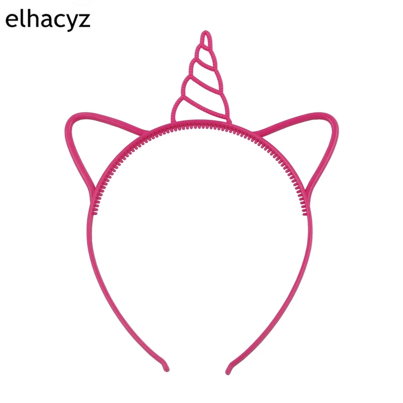 5 шт./лот милые пластиковые повязки для волос с единорогом Товары детей на день
