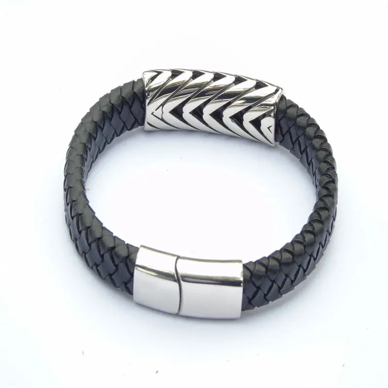 Для мужчин s плетение цепочки браслет кожаный для классический ювелирные изделия