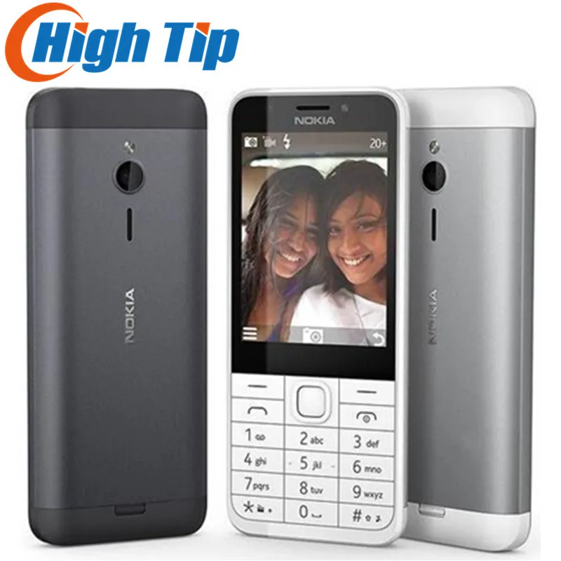 Разблокированный Nokia 230 Dual SIM GSM 2," 2MP 360P одноядерный дешевый мобильный телефон Восстановленный мобильный телефон