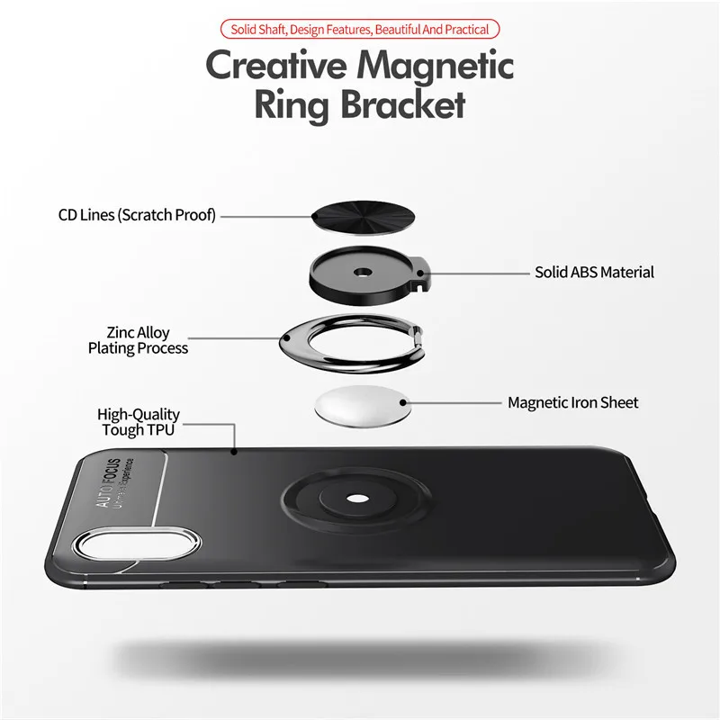

For VIVO V11 V11i Case Fashion business With finger ring Magnetism Holder Phone Back Cover VIVO V11 Pro V11 India Coque