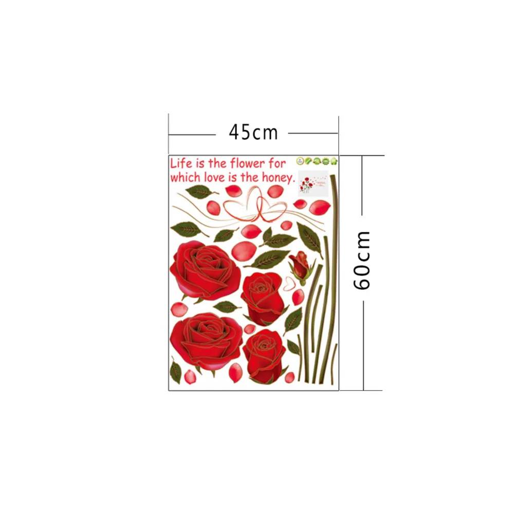 Настенная Наклейка Red Rose Life Is The Flower Quote настенная наклейка домашний