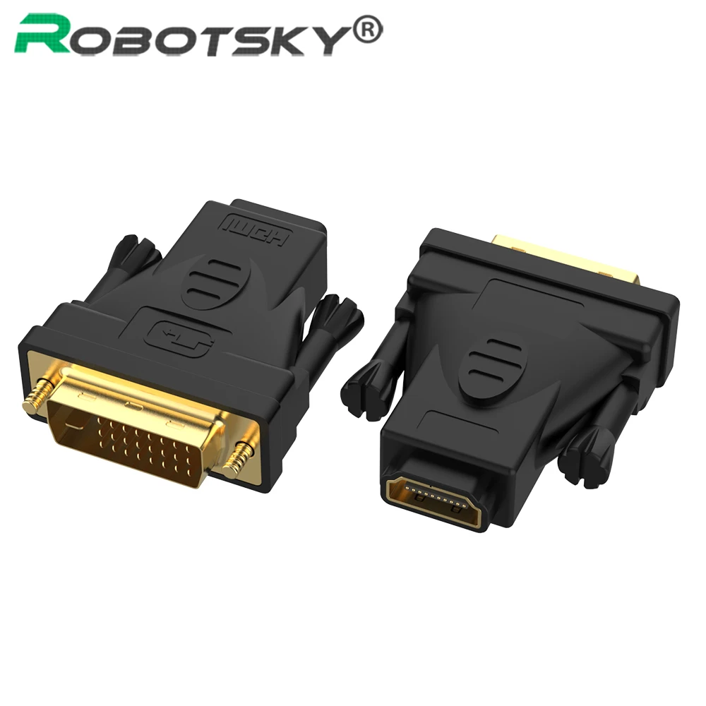 DVI 24 + 1 к HDMI конвертер Позолоченные D мужчина Тип гнездовой разъем адаптера для