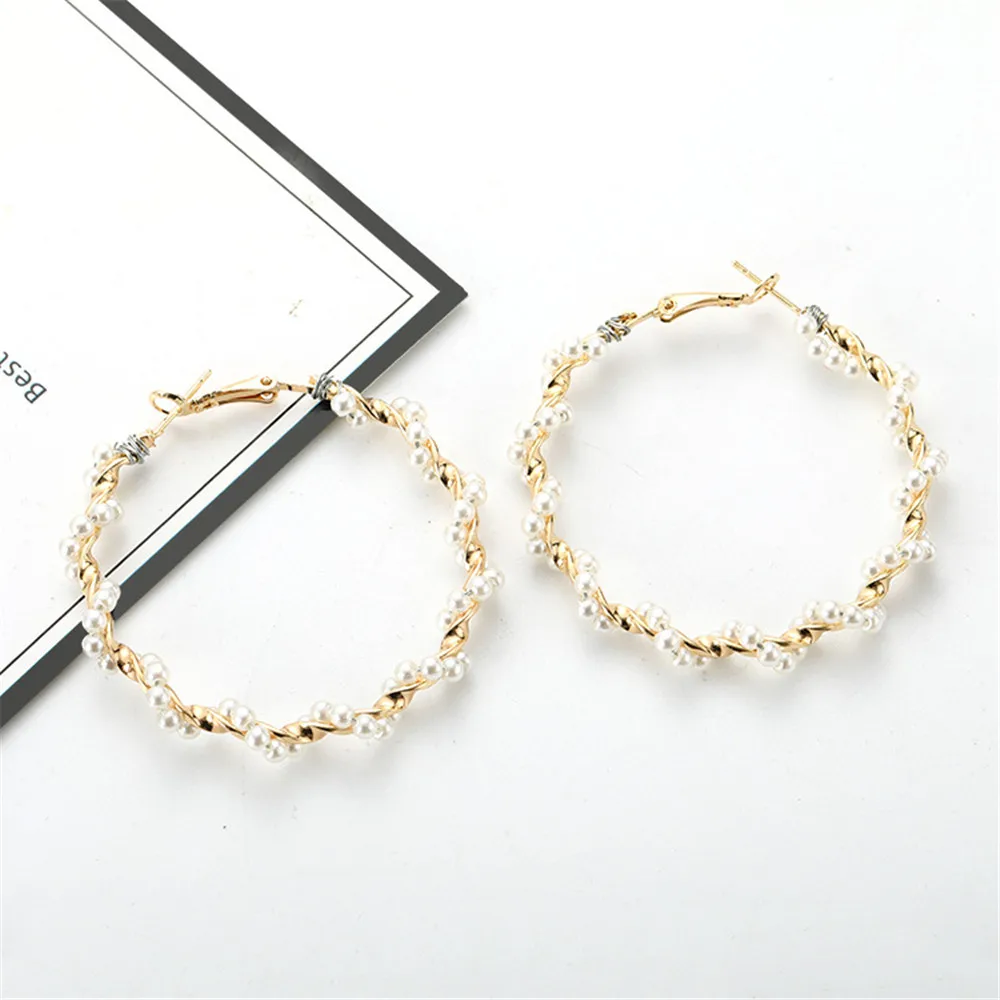 CRLEY элегантные женские серьги с искусственным жемчугом в стиле ретро золотые