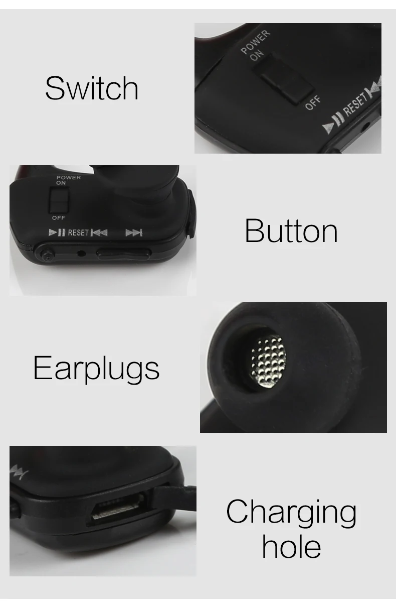 Escytegr MP3 плеер Беспроводные спортивные наушники для улицы Bluetooth 4,1 Наушники MP3 гарнитура наушники с микрофоном для мобильного телефона