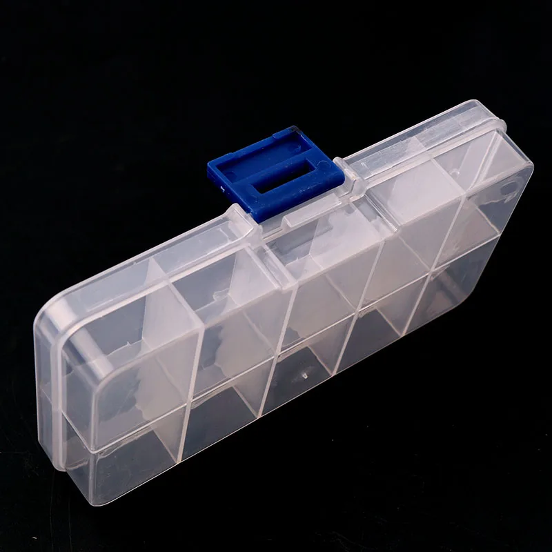 Регулируемый прозрачный пластиковый контейнер для хранения 10 ячеек органайзер