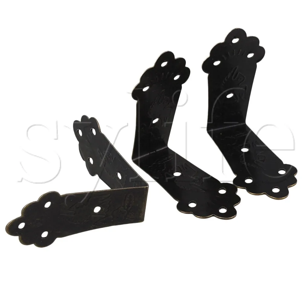 Бронзовый винтажный Декор коробка Защитные уголки стол Полка край крышки набор