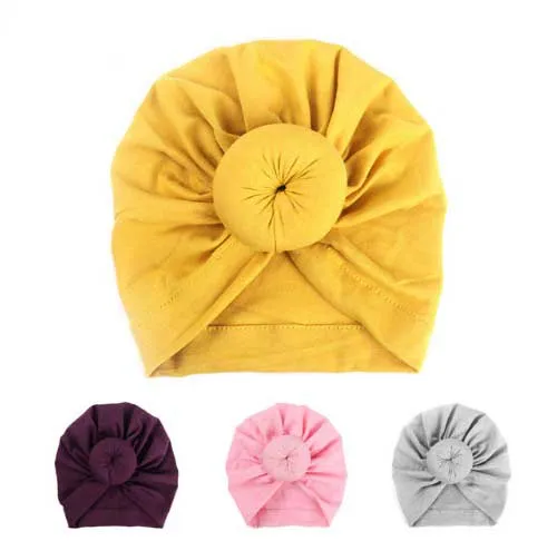

Fashion Donut Baby Hat Newborn Elastic Cotton Baby Beanie Cap Multicolor Infant Turban Hats 1 PC