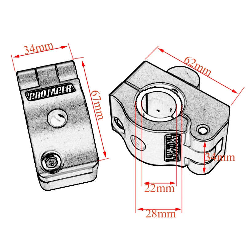 Новый и высококачественный зажим для Руля Мотоцикла из алюминиевого сплава 22