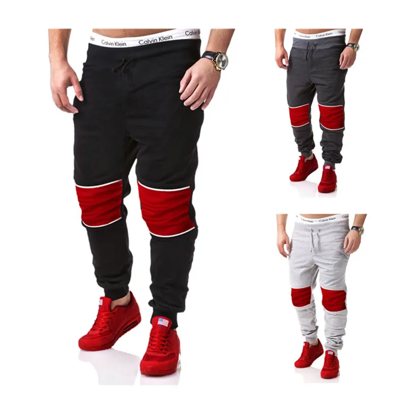 

Brand Male New Fashion 2018 Slim Splice Color Men Casual Pants Man Trousers Designer Mens Joggers XXL