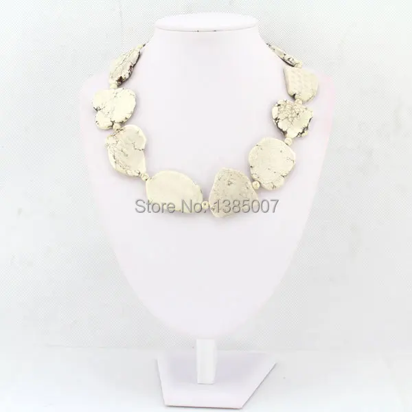 Африканские белые бирюзовые бусы красивые ювелирные изделия праздничное