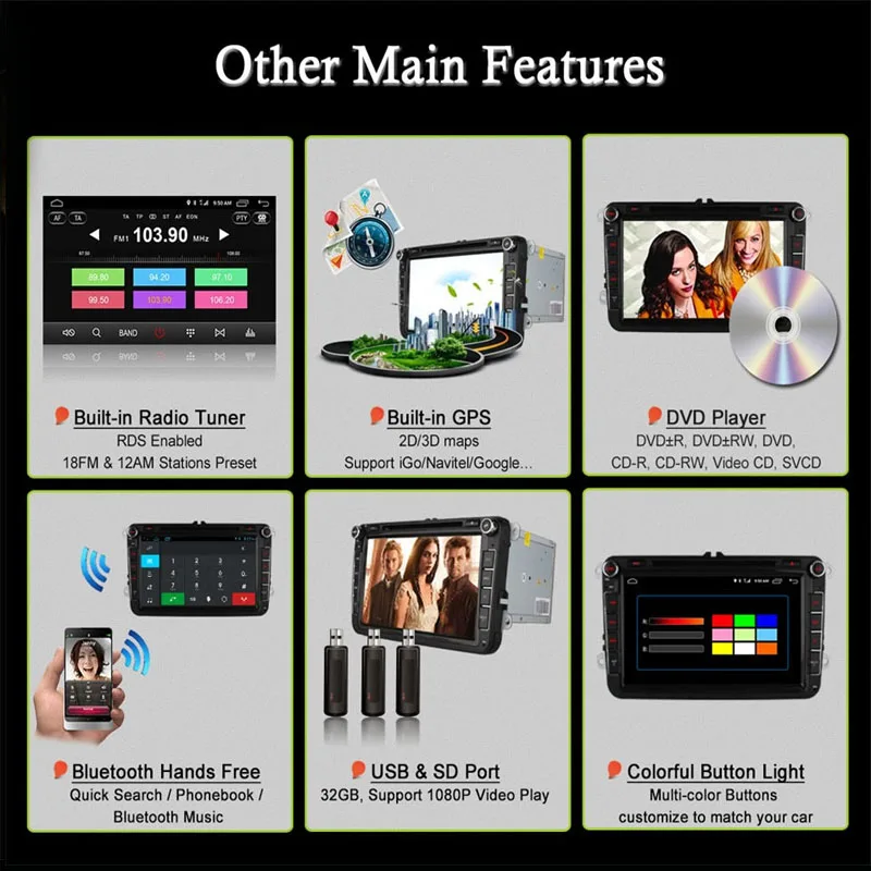 4G lte sim сеть Ownice C500 1024*600 Android 6 0 2G ram 2 Din автомобильный DVD gps navi Радио плеер Para Для VW для